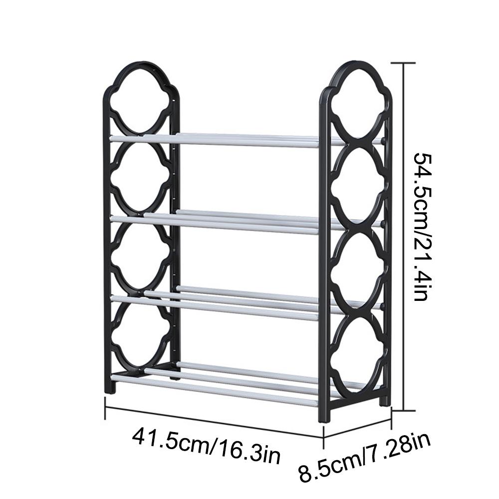 4-storey Household Assembled Simple Plastic Shoe Rack, Space Saving Storage Rack, Outdoor Shoe Cabinet, Hallway, Small Shoe Rack