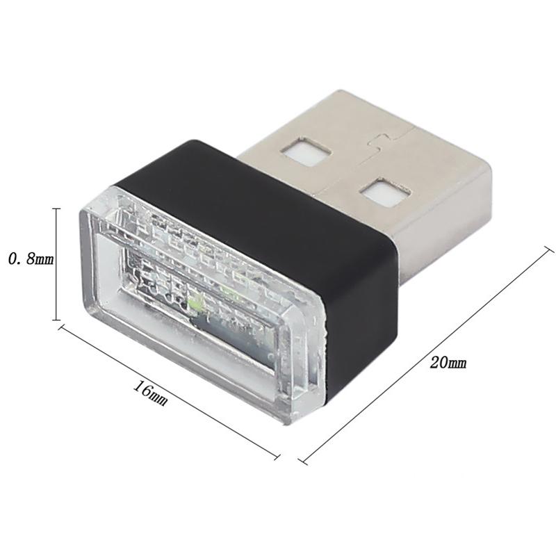 Mini Car Interior Ambient Lights Atmosphere Lamp USB LED Car Lights PC Car Decoration Light Plug and Play Decor Lamp Lighting Dome Lights 6