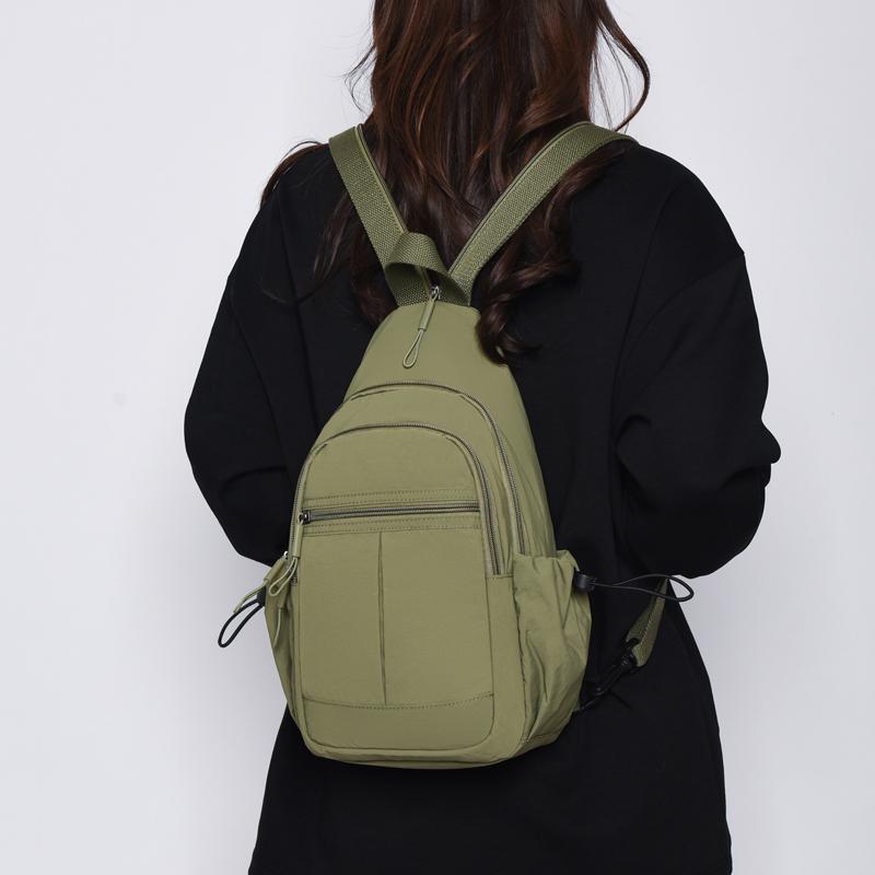 Schoolbag Backpack Women's 1011 New Casual Oxford Cloth Dual-purpose Small Backpack Fashion Versatile Foreign Style Women's Crossbody Breast Bag