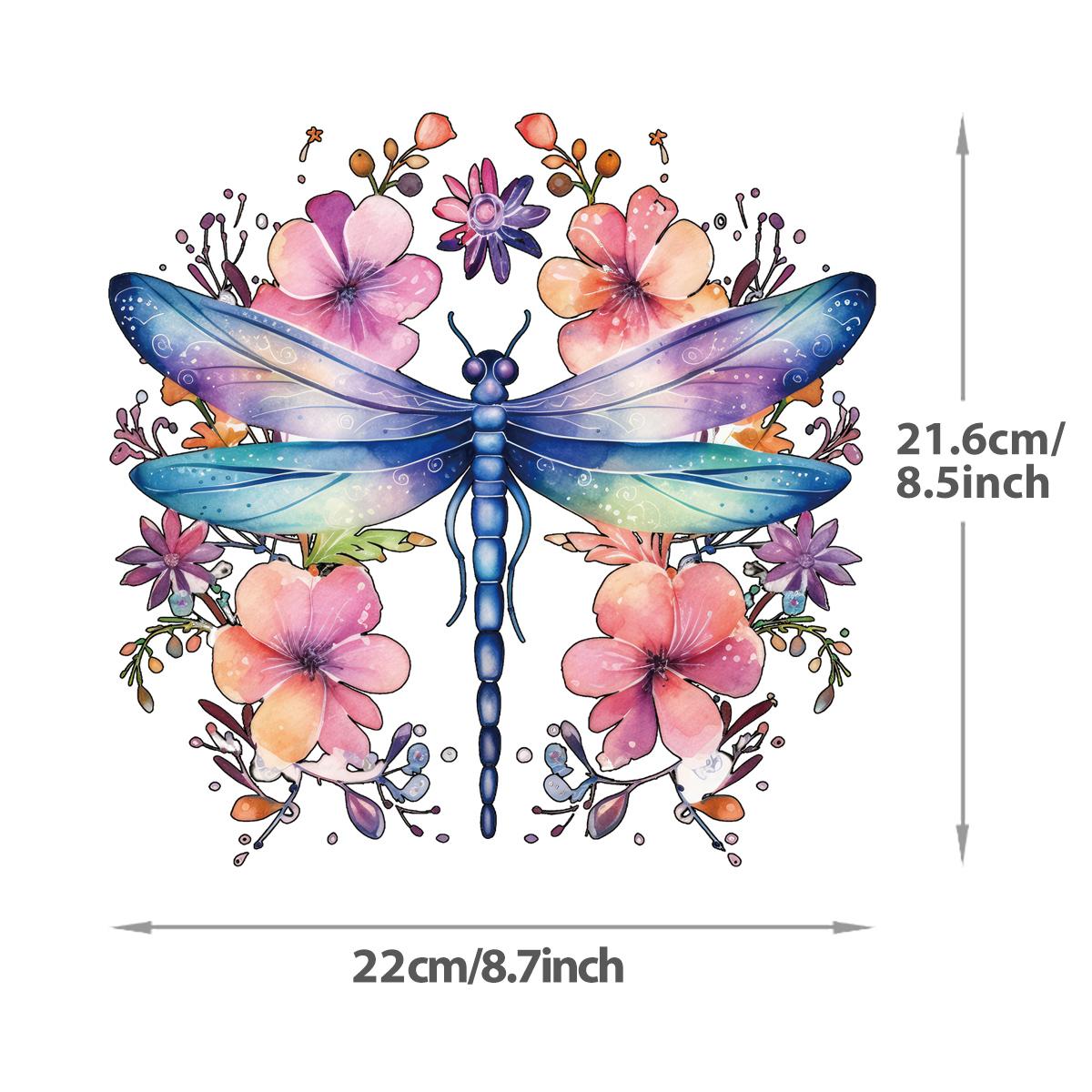 

Термонашивка с акварельной стрекозой, моющиеся термопрессовые виниловые толстовки «сделай сам», топы, нашивки для одежды, принт на футболке, джинсах