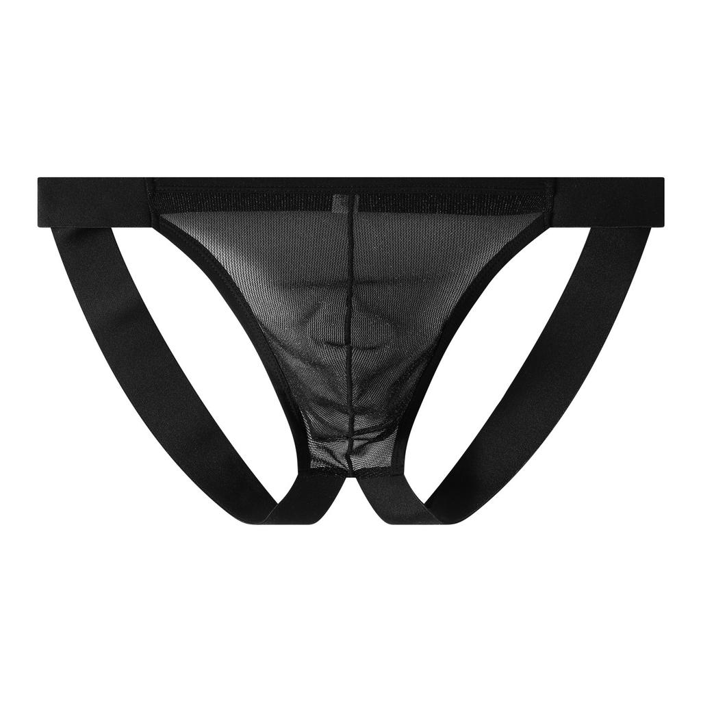 Men's Underwear Transparent Mesh Fun Thong Men's Solid Color Thong Underwear
