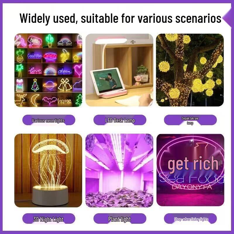 Transparent Tinned Copper 2-Core Parallel Wire (0.5-2.5 Sq) for Luminous Light Box Characters