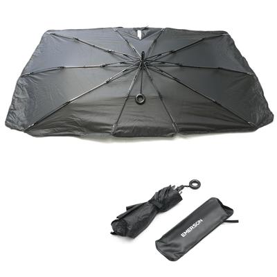 Emerson Karosserie-Schirm ohne Mittelstock Stil 1490 mm breit x 800 mm für einfaches Klemmen am Sonnendach Schlitze für Rückspiegel Keine Saugnäpfe Einfache Montage