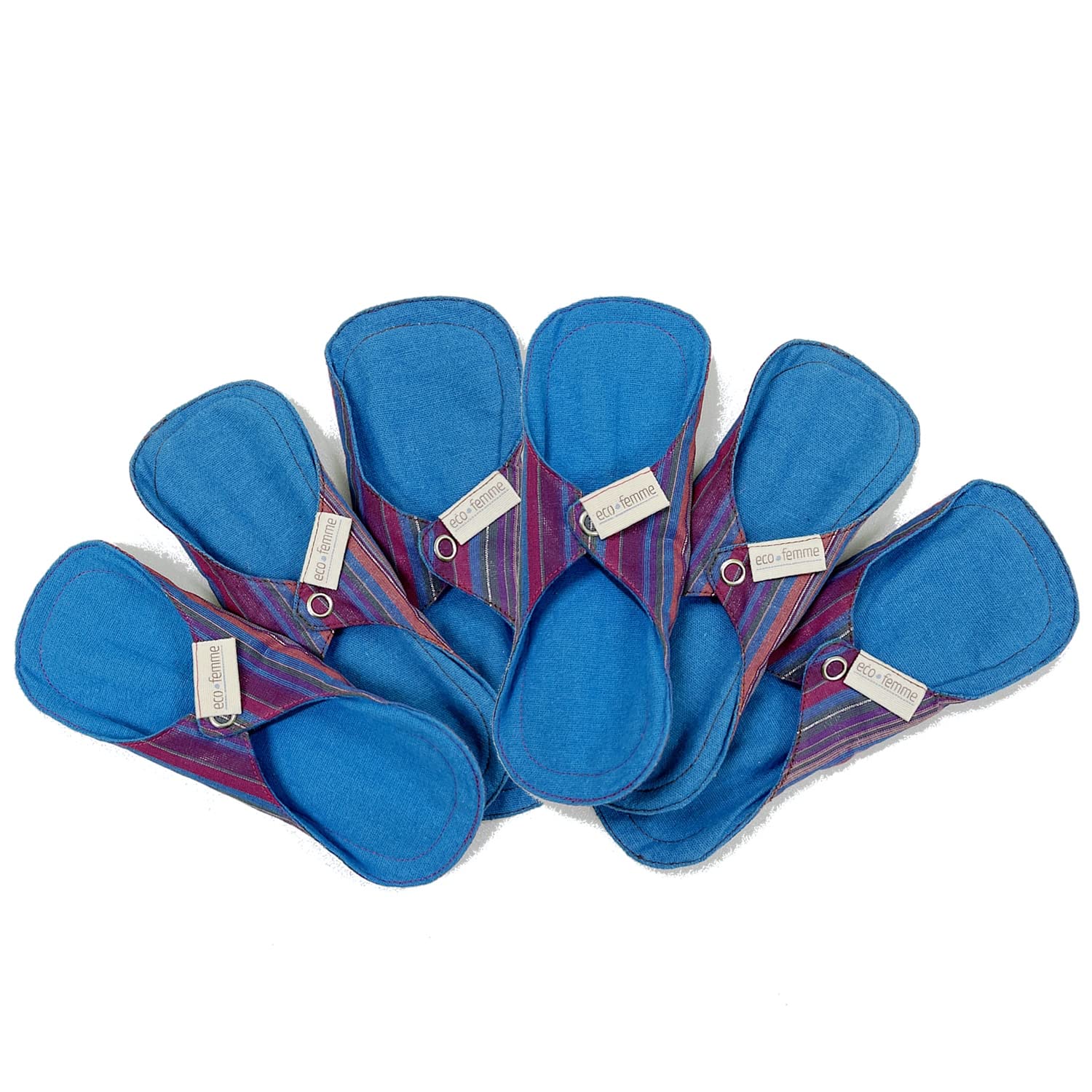 

South Indian Cloth Sanitary Napkins Daily Set x GOTS Certified Eco Femme (Waterproof), Lightweight, Use, 3-Piece 2,