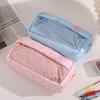 No Ip Pencil Case With Polyester Material And Seethrough Compartment For Students