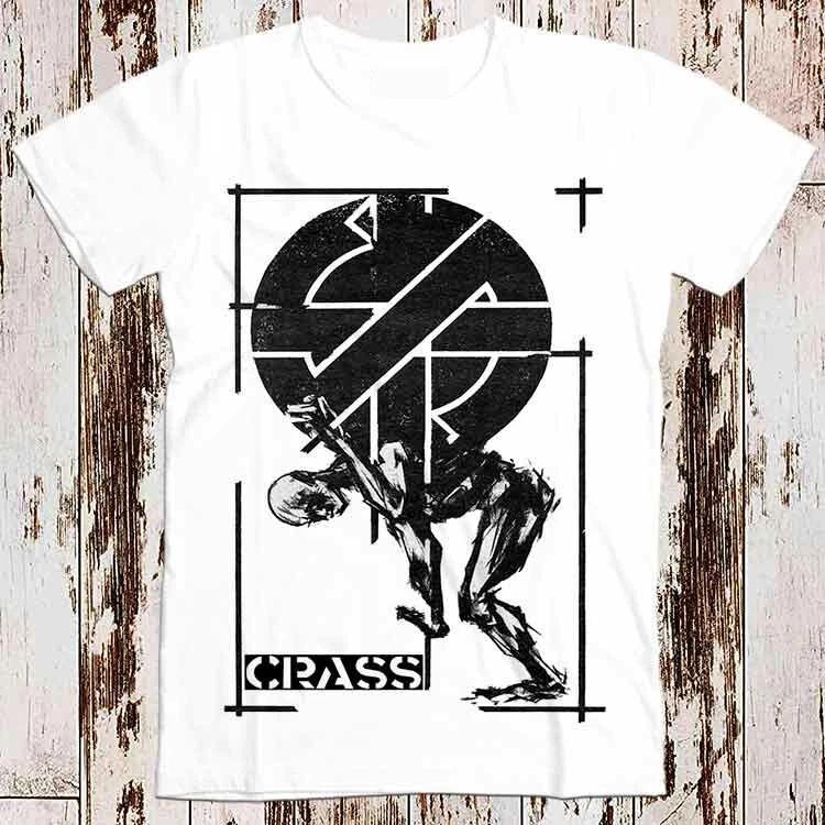 Crass Punk Anarchy British Street Graffiti Tee Top Unisex Vintage T Shirt 8201 M