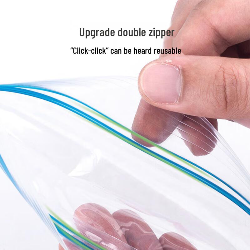 Haishidike Transparent Zipper Food Storage Bags