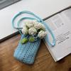 Unique Niche Knitted Bag Women's New Exquisite Versatile Messenger Bag Fashionable Mobile Phone Bag
