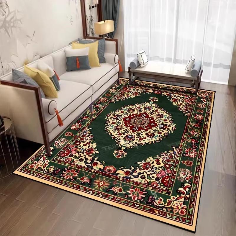 Red Persian Large Area Living Room Carpet Lounge Easy Clean Floor Mats Bedroom Non-slip Bedside Rugs Room Decor Classical Carpet