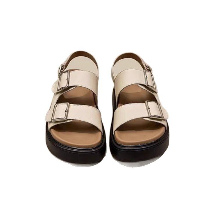Roman sandals women's summer 2025 new Internet celebrity explosion super fire fashion wear thick-soled flat beach shoes