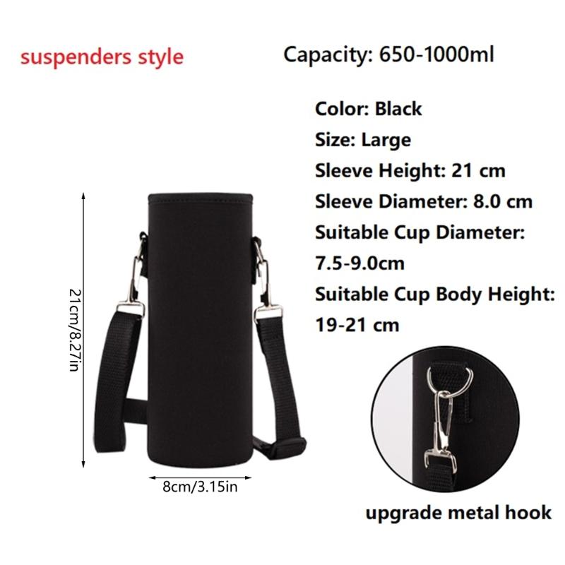 Insulated Bottle Sleeve for Mountain Cyclists, Thermal Drink Bag for Biking Hiking Water Bottle Holder Thermal Pouches