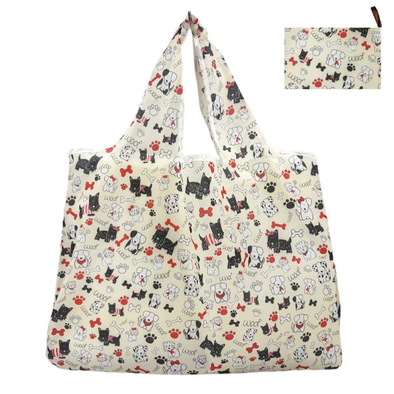 Reusable Foldable Waterproof Oxford Tote Bag Large Portable Grocery Shopping Storage Handbag