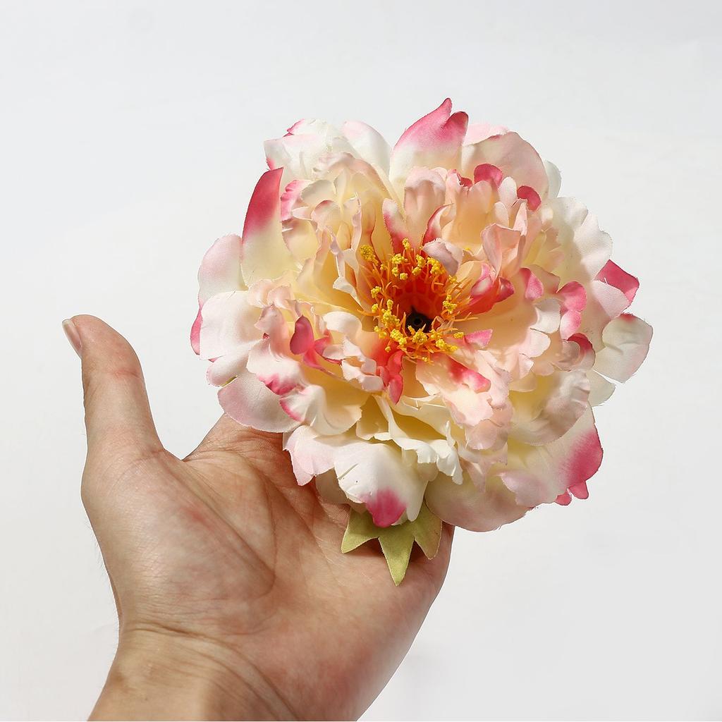 2/5Pcs 12cm Peony Artificial Silk Flowers Heads for DIY Wreath Gift Box Scrapbooking Wedding Home Party Decora Craft Fake Flower