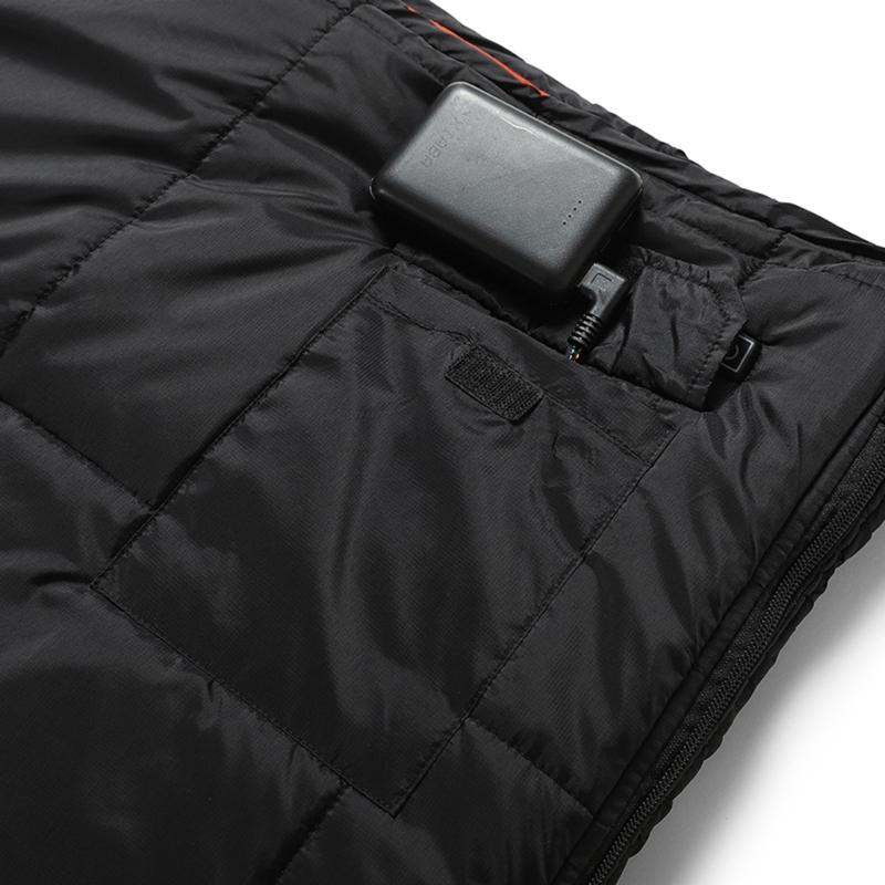 USB Heated Camping Sleeps Bag For Adults 4 Heat Zones Adjustable Hood Light Weight Polyester Outdoor Use