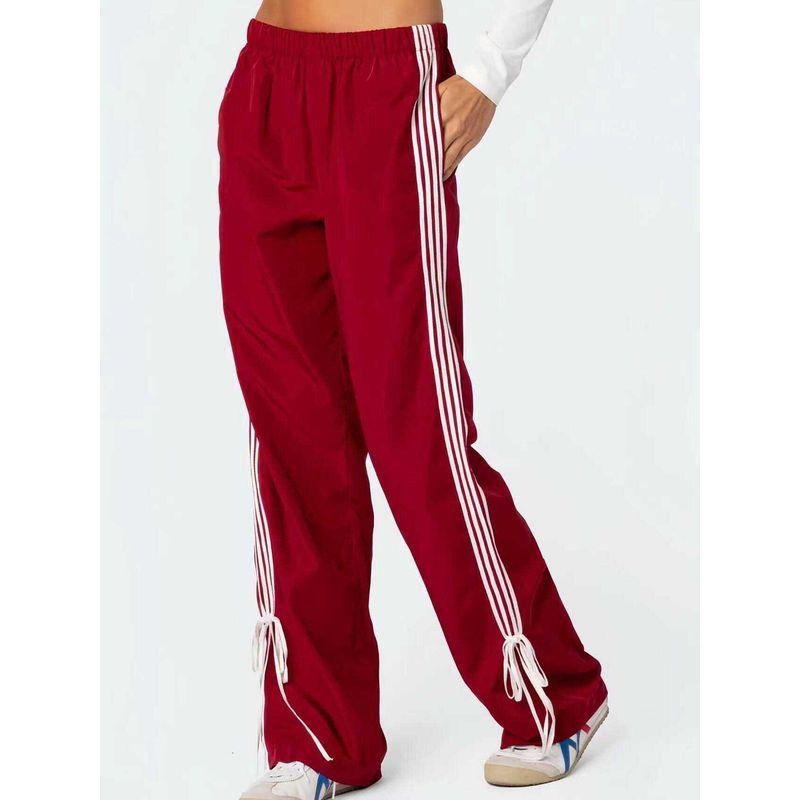 Edikted New Arrival American Niche Style Remy Ribbon Sweatpants Side Stripes Casual Wide-Leg Pants Easiest for Match Ladies