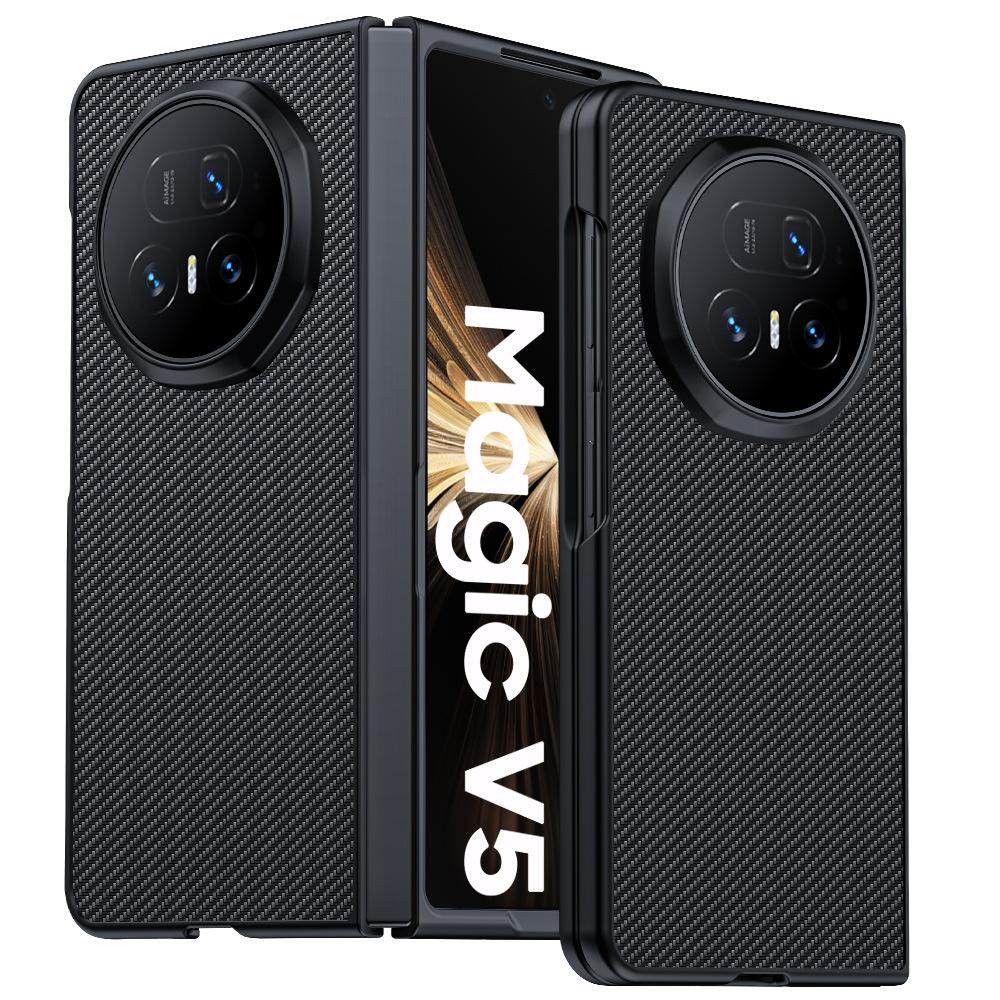 Applicable to Honor MagicV5 mobile phone case Carbon fiber Kevlar pattern anti-drop ultra-thin folding Honor VS3 protective case honor magicv5