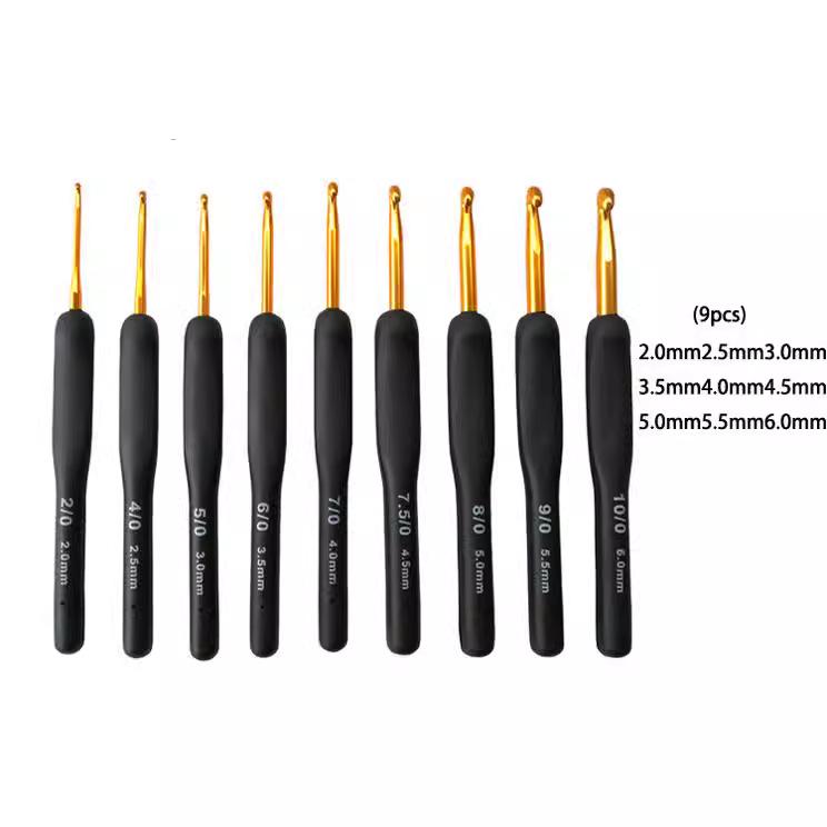 

Black Gold TPR Silicone Single-Head Crochet Hook 3.0mm 7g