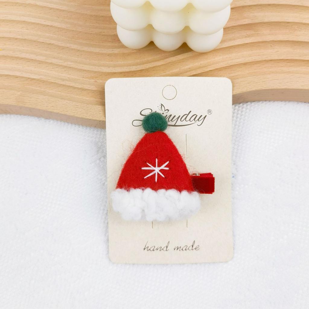 New Year Christmas Hair Pin Santa Claus Christmas Tree Snowman Cartoon Children's Barrettes Headwear Kids Hair Accessories