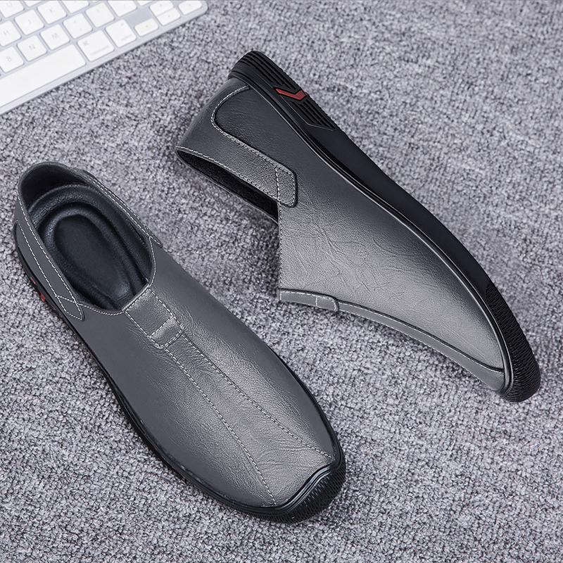 Genuine Leather Men Loafers Moccasins Men Business Dress Shoes Handmade Leather Shoes Men Flats