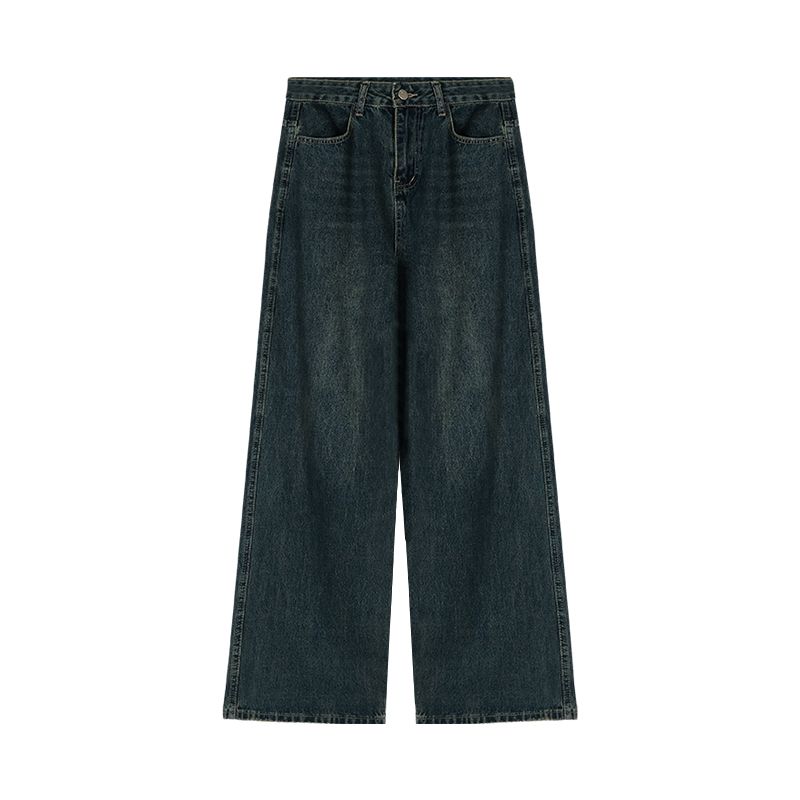 

Kumikumi Retro Spring Stylish Denim Dark Blue L