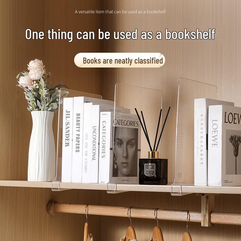 Transparent Plastic Desktop Partition and Wardrobe Divider