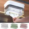 Durable Plastic Tissue Box Transparent Punch-free Paper Holder Adhesive Large Capacity Napkin Storage Box Bathroom
