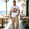 Men's 2D Printed Funny Creative T-Shirts – Pif Series, Thanksgiving Themed, Comfortable Skin-Friendly Tees for Daily Casual Wear