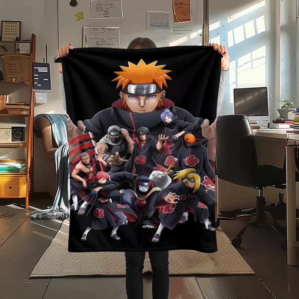 1Pc Cartoon Print Flannel Blanket, High Quality Comfortable for All Seasons, Home Decor, Warmth and Comfort, Perfect for Christmas Birthday Gift