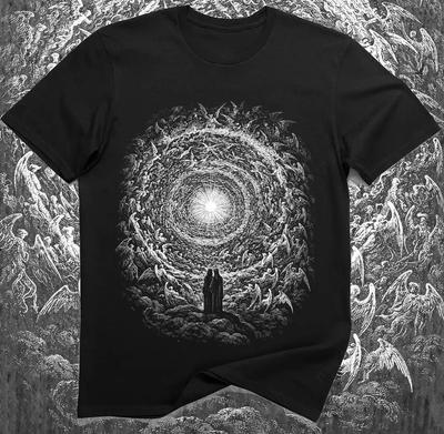 Dante Beatrice Empyrean Shirt – Gustave Doré Göttliche Komödie Gravur T-Shirt