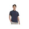 Li-Ning Atmungsaktives einfarbiges Logo Kurzarm-Poloshirt Herren Tops Tintenblau APLV039-9
