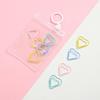 10Pcs Creative Metal Paperclips a Pack Student Candy Color Bookmark Clip Student Stationery School Office Supplies