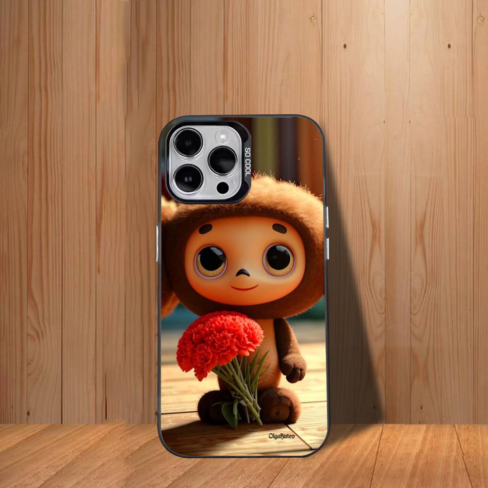 Cartoon C-Cheburashka COOL Phone Case For iPhone 17,16,15,14,13,12,11,Mini,Pro,SE,MAX White Matte Shockproof Cover
