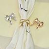 2pcs Alloy Bow Scarf Clip Golden Color Corner Knotting Buckle New Scarf Buckle  Scarf Fixing