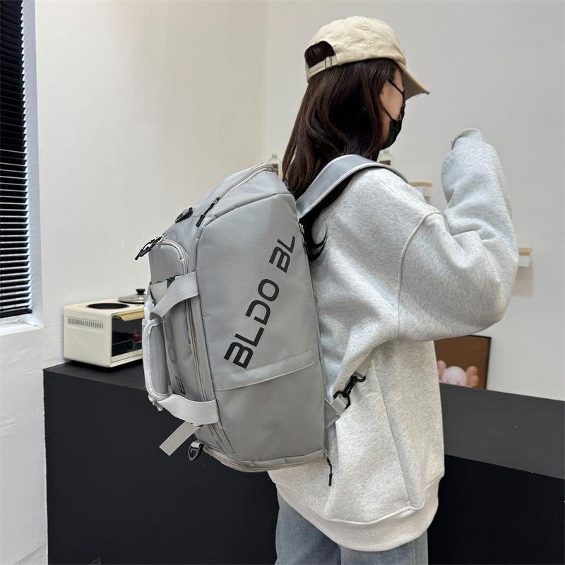 Multifunctional luggage bag Large capacity casual portable travel bag Dry and wet separation Double shoe compartment Fitness bag