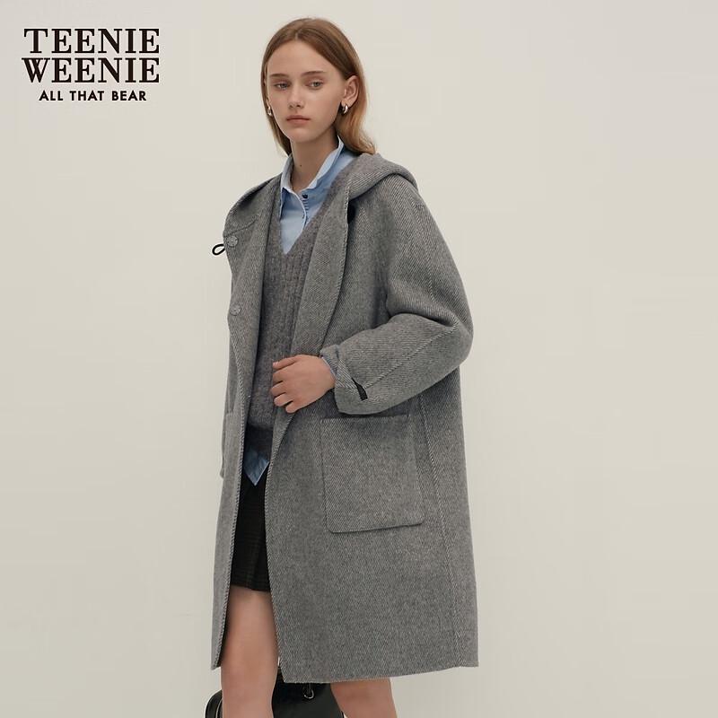 

Teenie Weenie Women s Elegant Hooded Wool Toggle Coat 160/S