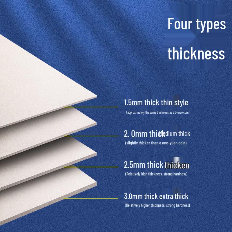 Extra Thick Gray Double-Sided Cardboard Cutting Mat with Colored Paper for DIY, Painting, and Crafts (A3/A2 Sizes)