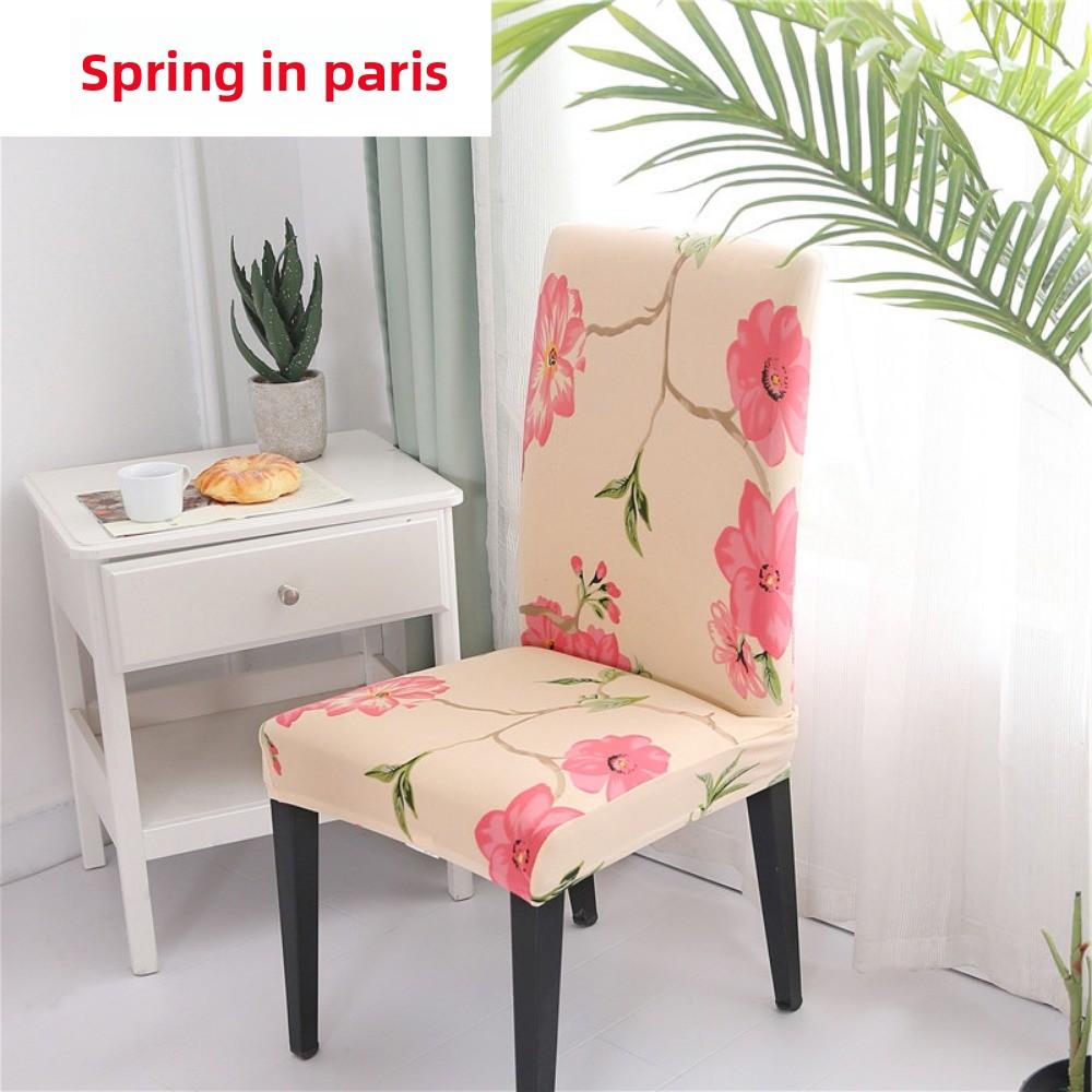 Stretchable Dining Table Chair Cover Christmas Elastic Office Chair Slipcover Simple Seat Cover