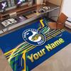 Custom Rug Parramatta Eels Pattern Print Name Text Soft Non‑Slip Floor Carpet for Home Indoor Decoration