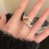 Hepburn Style Fashion Pearl Zir*****pen Ring Women's Niche Design Index Finger Ring Personalized Jewelry Women