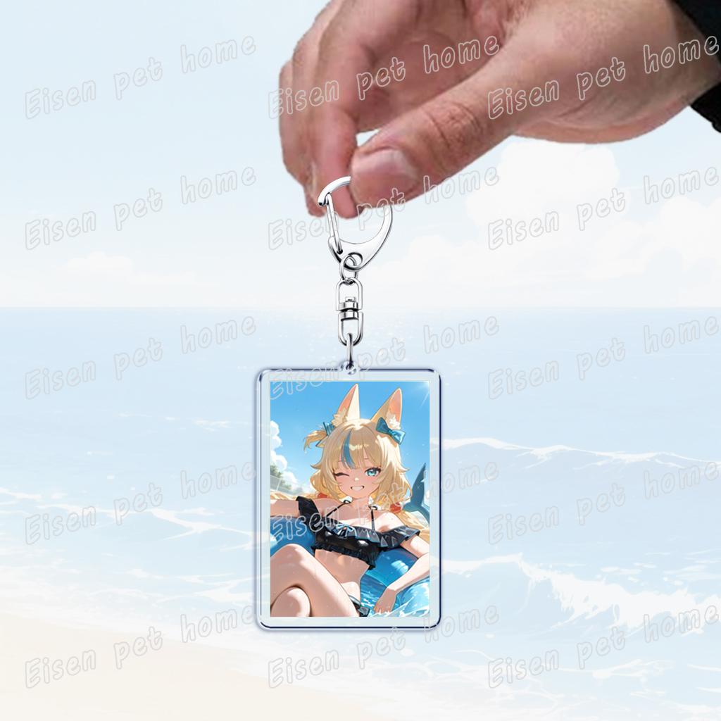 Cute Manga Sameko Saba Keychain Llavero Accessories Bag Cute Anime Kawaii Farming Charm Women's Keyrings Fans Gift