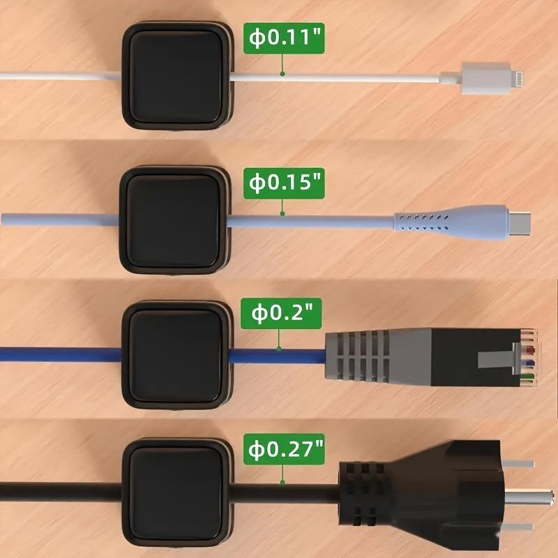 Magnetischer Kabelclip, Kabelhalter, selbstklebender Kabelhalter, Kabel-Organizer für das Homeoffice unter dem Schreibtisch