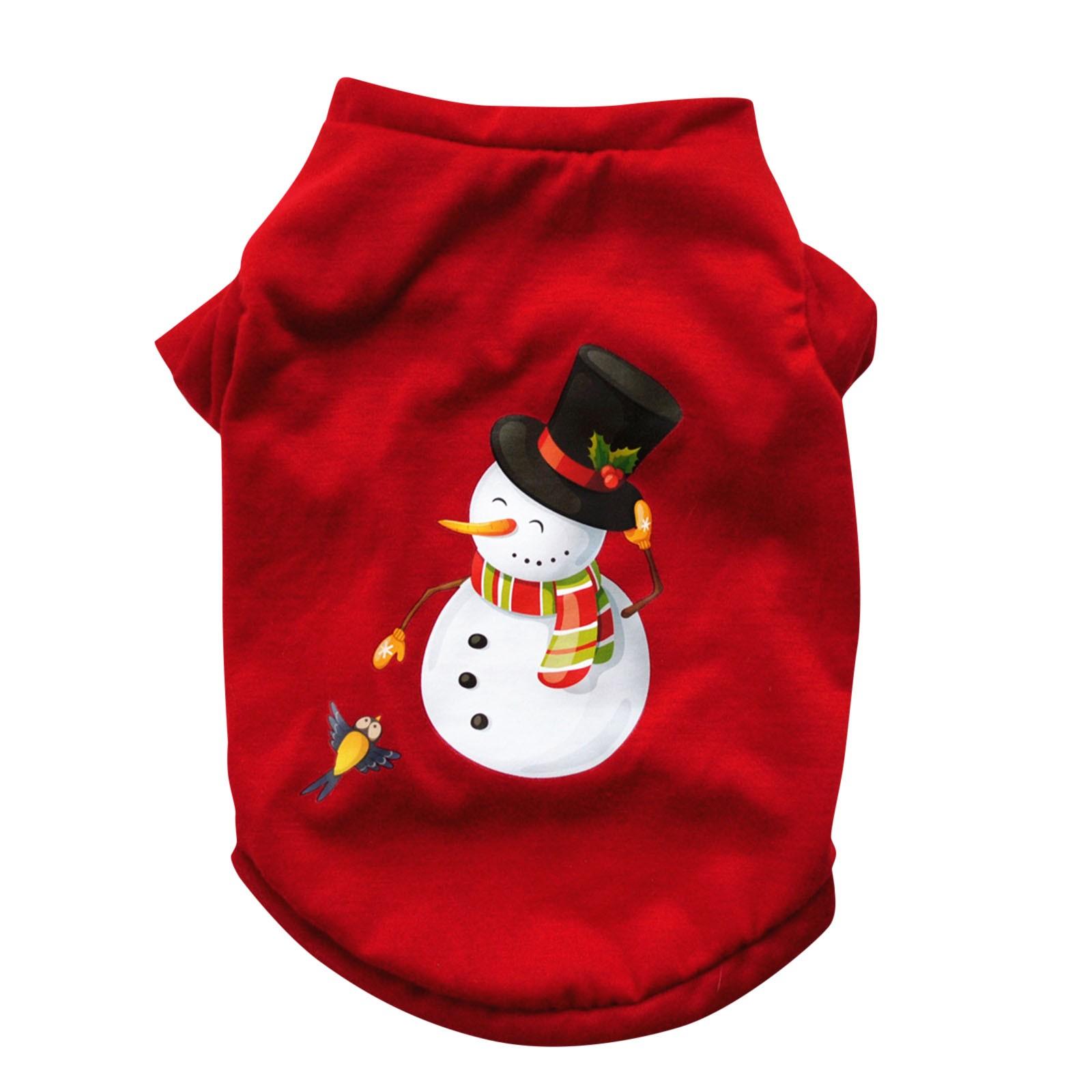 

Christmas Dog Clothes Puppy Winter Warm Coats Christmas Party Pet Clothes S красный