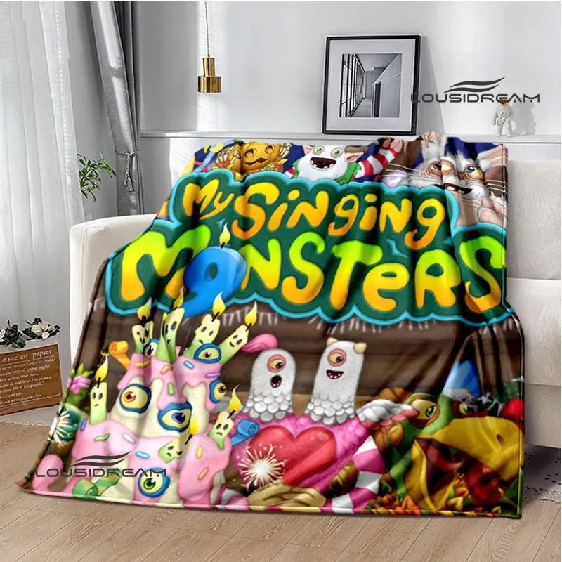 Game My Singing Monsters printed blanket Flange Warm blanket picnic blanket Soft and comfortable blanket Birthday Gift