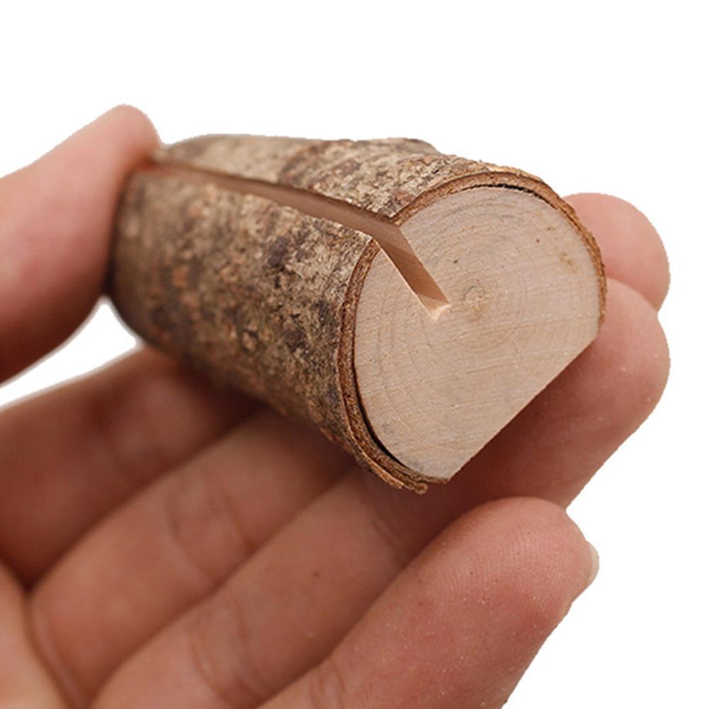 30-10 supports de marque-places en bois naturel avec pinces à photos, accessoires rustiques pour mariage et fête. Numéro de table, panneau nominatif.