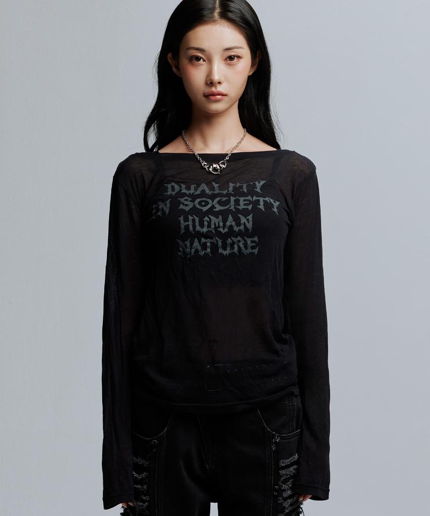 Garter Gallery Human Nature Sheer Mesh Top_Bk