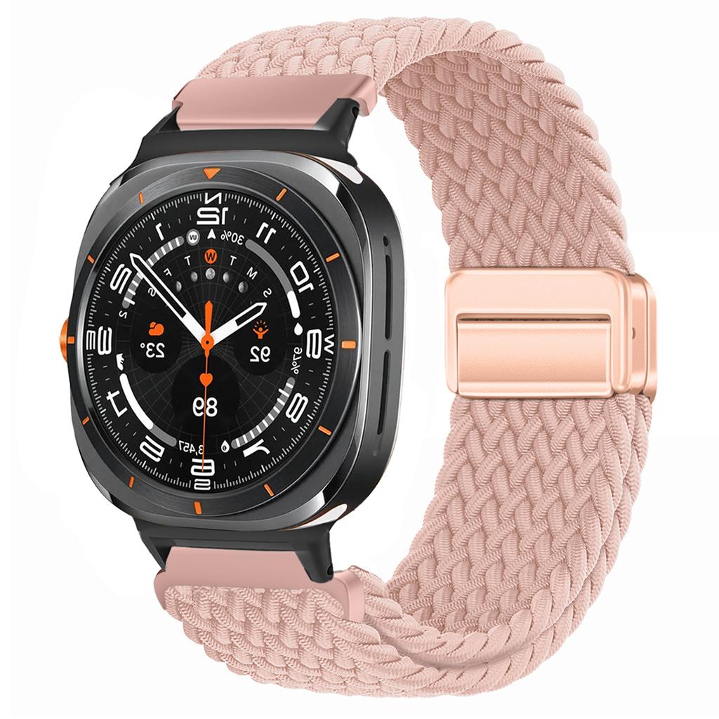 For Samsung Galaxy Watch 7 Ultra Strap 47mm Accessories Magnetic Nylon Braided sport Bracelet Correa Galaxy Watch 7 Ultra Band