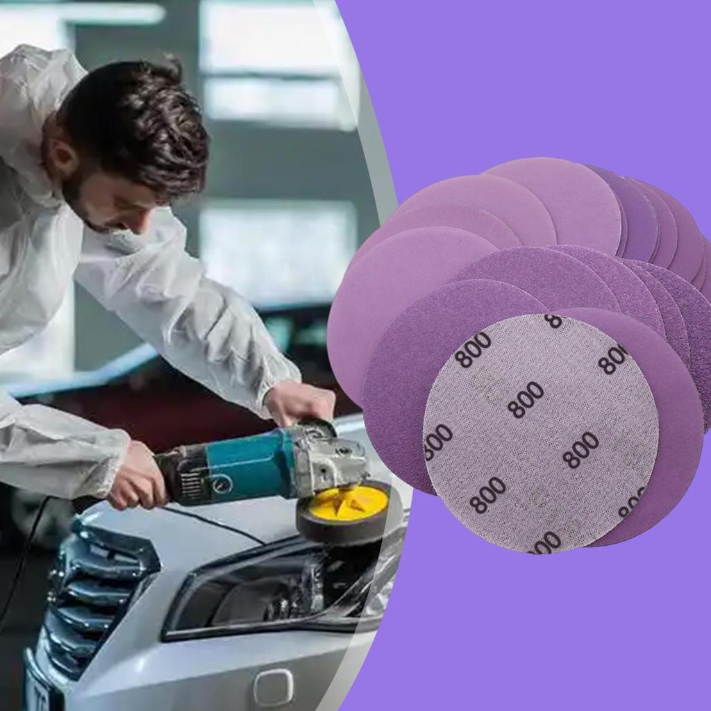 Hook And Loop Sanding Discs Sanding Pads 60 Piece Wet Dry Drill Polish Attachment Professional For Metal Woodworking Automotive