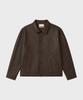 WORK ON BODY OFF Epure Regular Fit Button Leather Jacket [Brown]