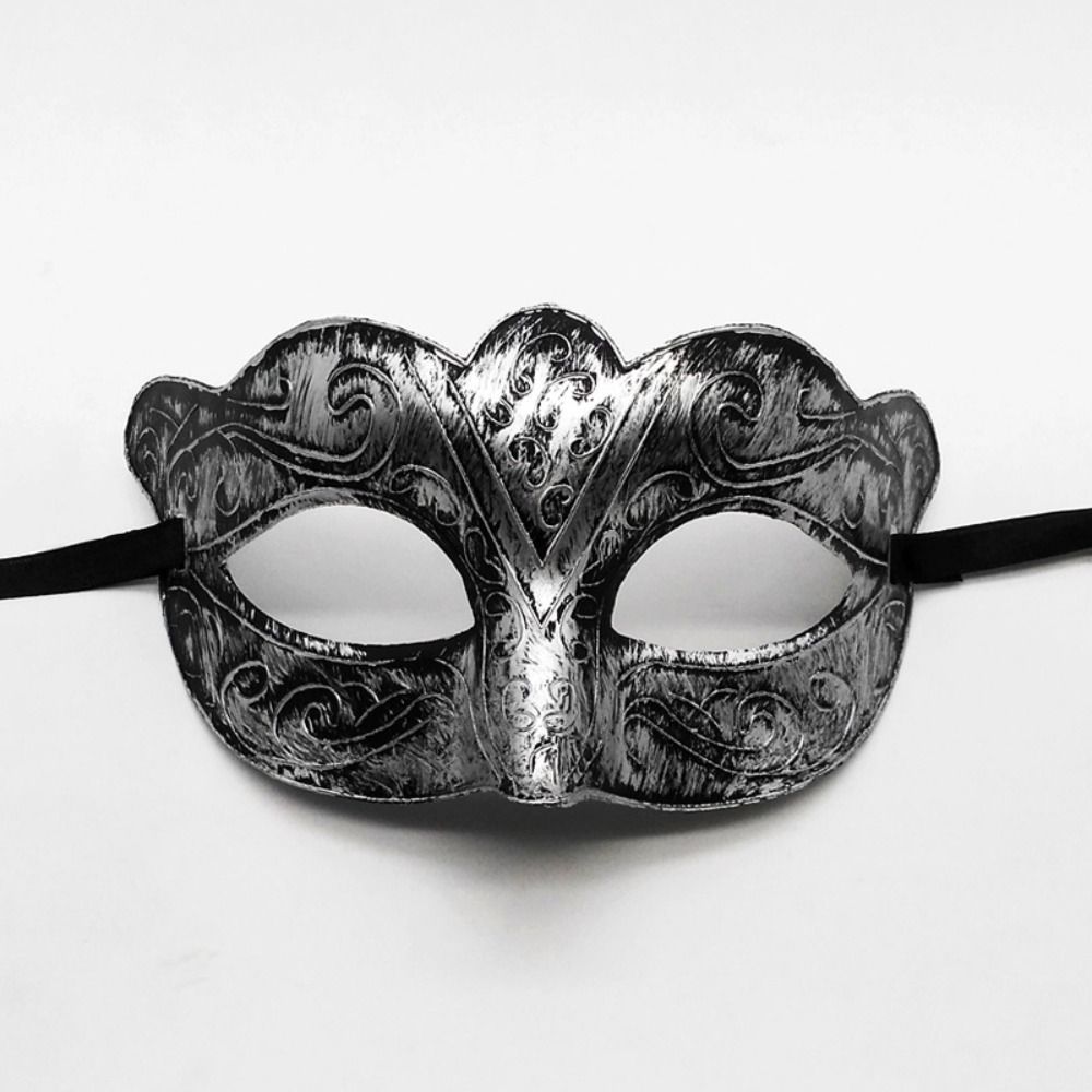 Retro Jazz Flat Head Mask Plastic Half Face Mask Stage Performance Props Halloween Masks  Men