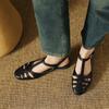 Fashion Size 34-40 Women Low-heel Sandals Fashion 2025 Summer Shoes Real Leather Casual Sexy Round Toe Party Daily Dress Women Sandals